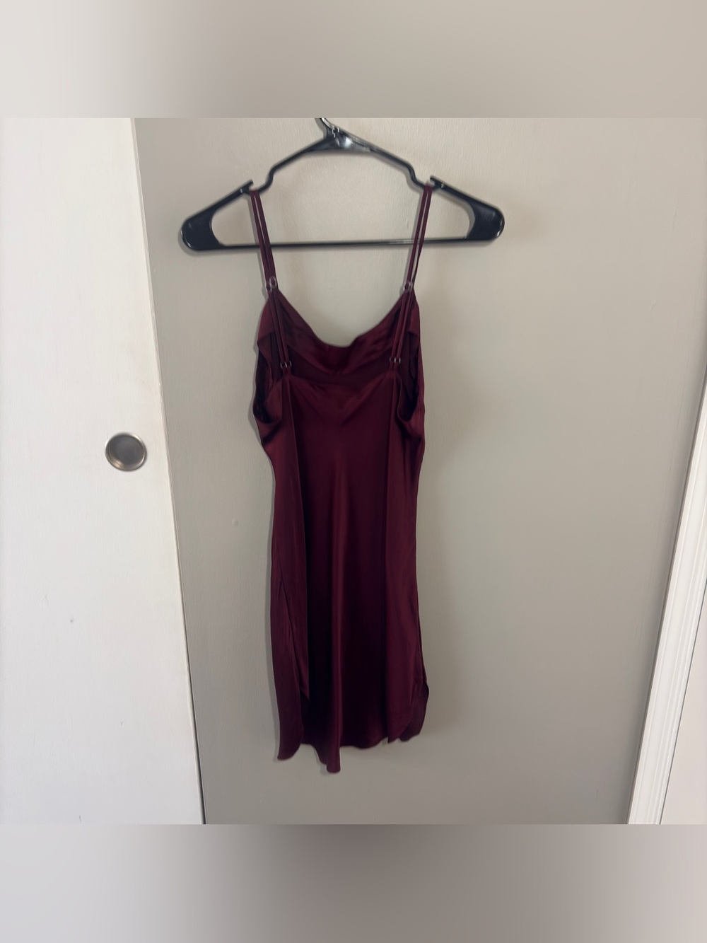 Valerie Stevens Pure Silk Maroon Slip Mini Dress Size Women’s Medium - Picture 5 of 7